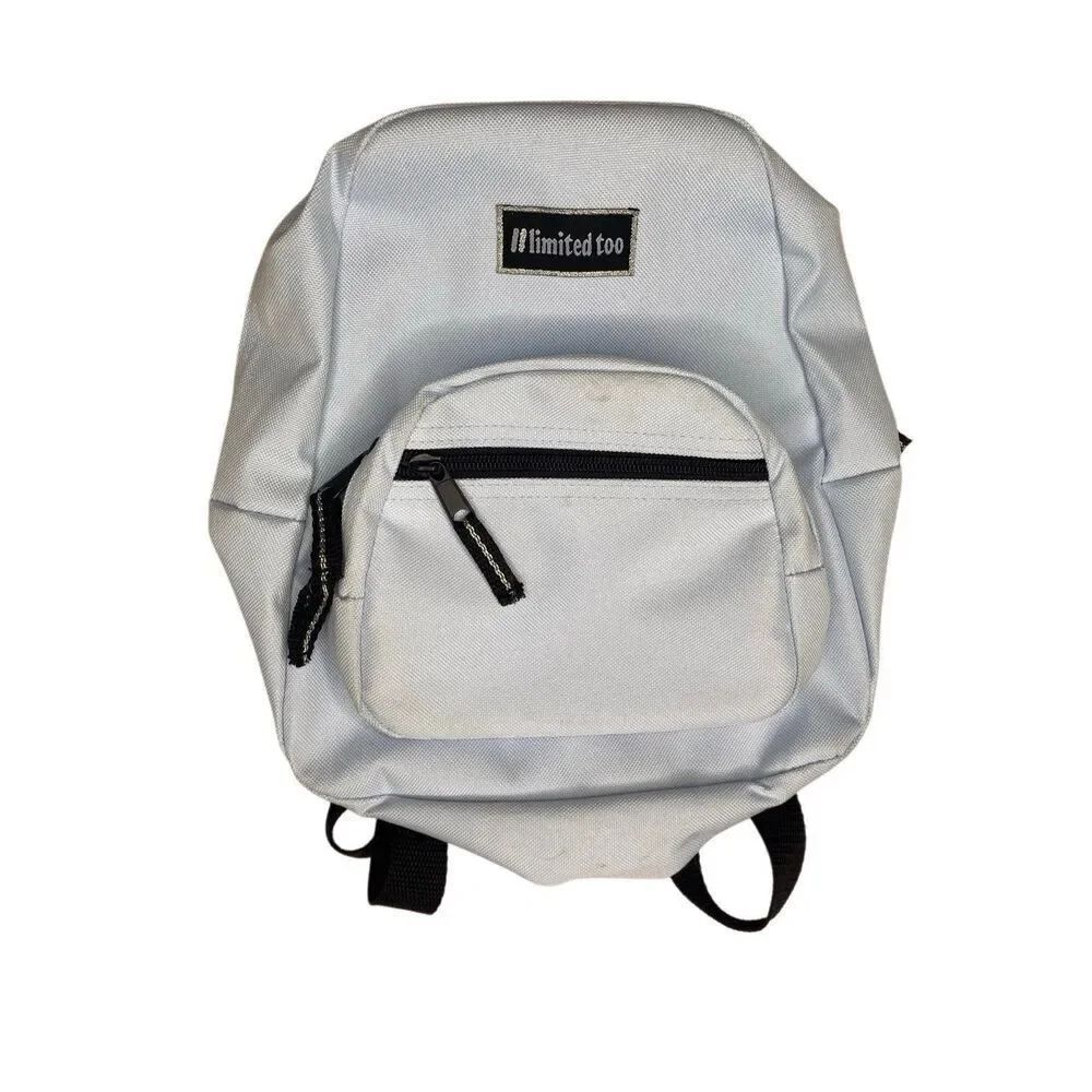 Vintage Limited Too Mini Backpack White Small Bag Kids School Travel Bookbag